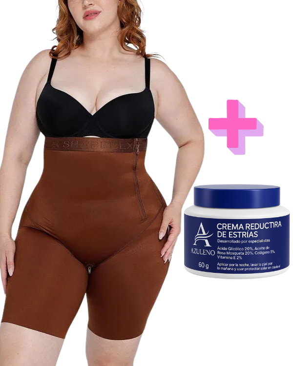Faja modeladora + Crema anticelulitis – ¿No te gusta lo que ves al espejo? Transforma tu cuerpo desde el primer uso.