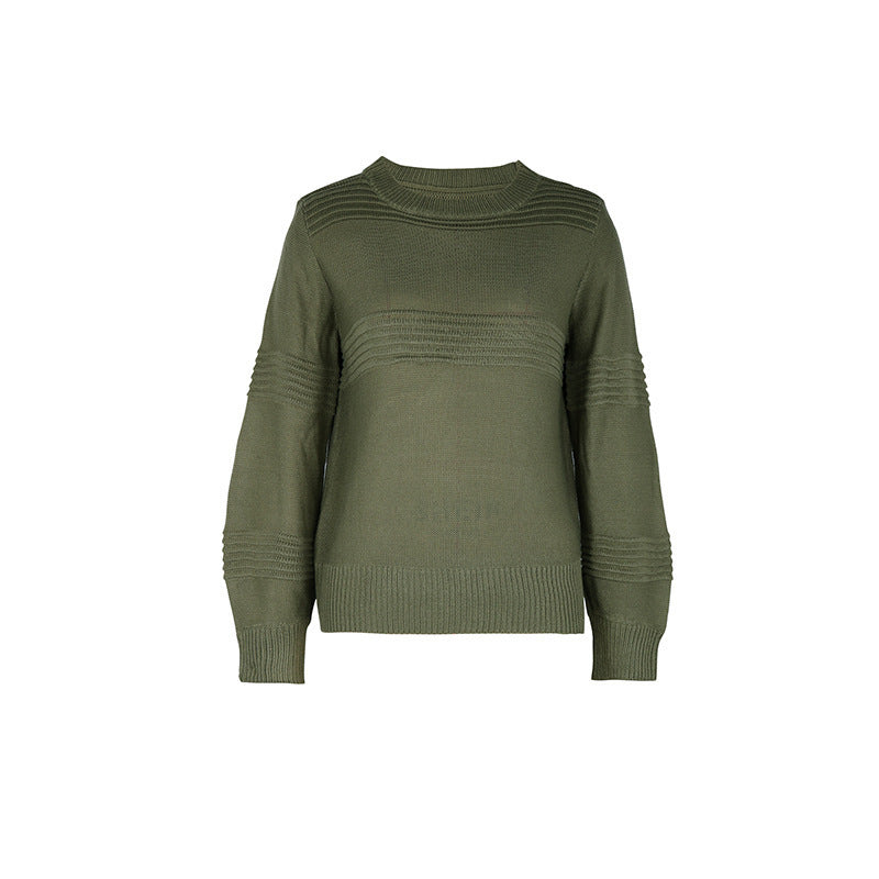 Suéter de mujer texturizado, cuello redondo.
