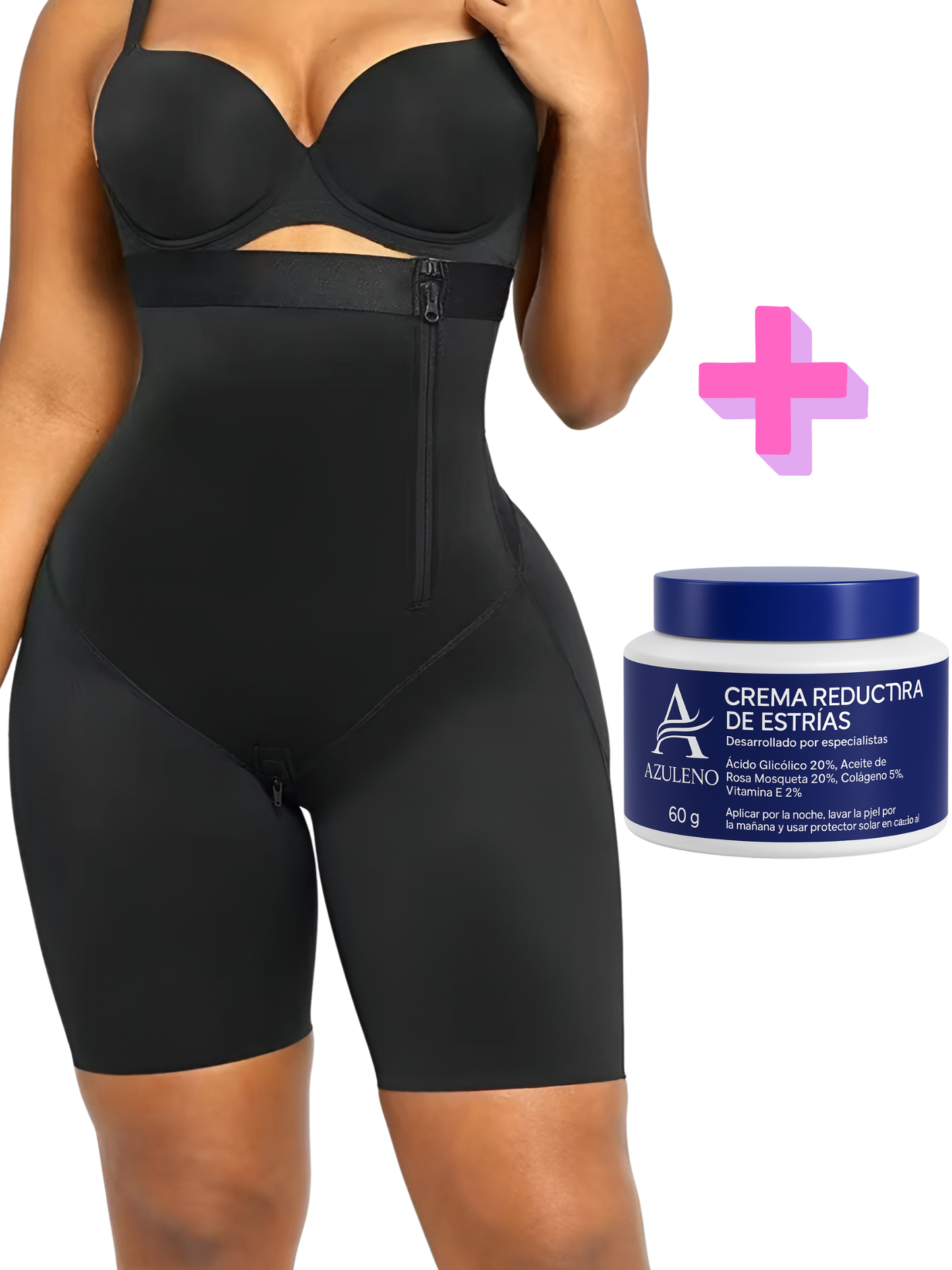 Faja modeladora + Crema anticelulitis – Dile adiós a las estrías y recupérate la confianza.