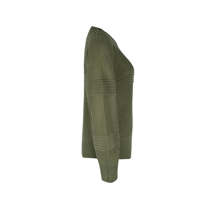 Suéter de mujer texturizado, cuello redondo.
