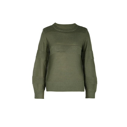 Suéter de mujer texturizado, cuello redondo.