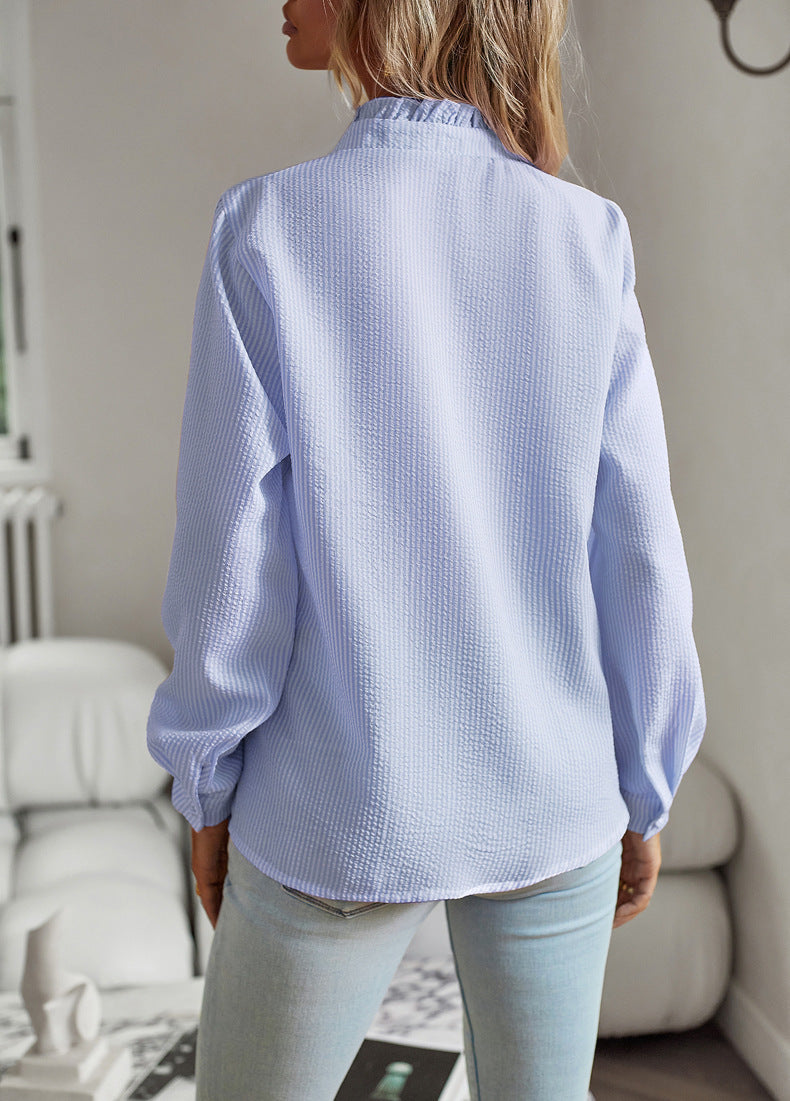 Blusa Elegante Rayas Manga Larga Mujer