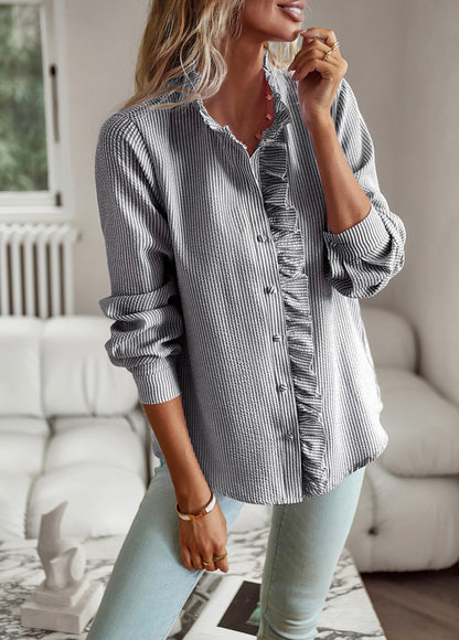Blusa Elegante Rayas Manga Larga Mujer