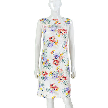Vestido sin mangas estampado de mujer
