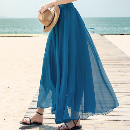 Vestido Largo de Chifón Playa