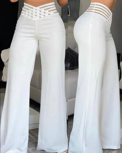 Pantalón Recto Talle Alto con Cinturón
