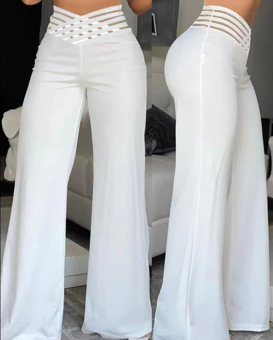 Pantalón Recto Talle Alto con Cinturón